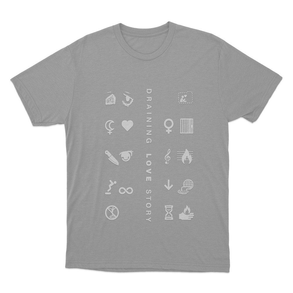 Draining Love Story Unisex T Shirt Grey Draining Love Story Unisex T Shirt Grey