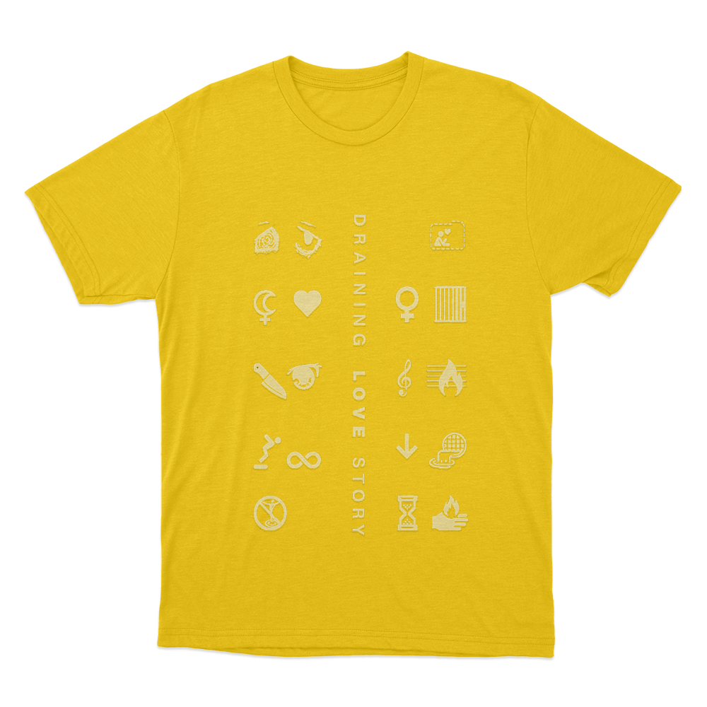 Draining Love Story Unisex T Shirt Yellow Draining Love Story Unisex T Shirt Yellow